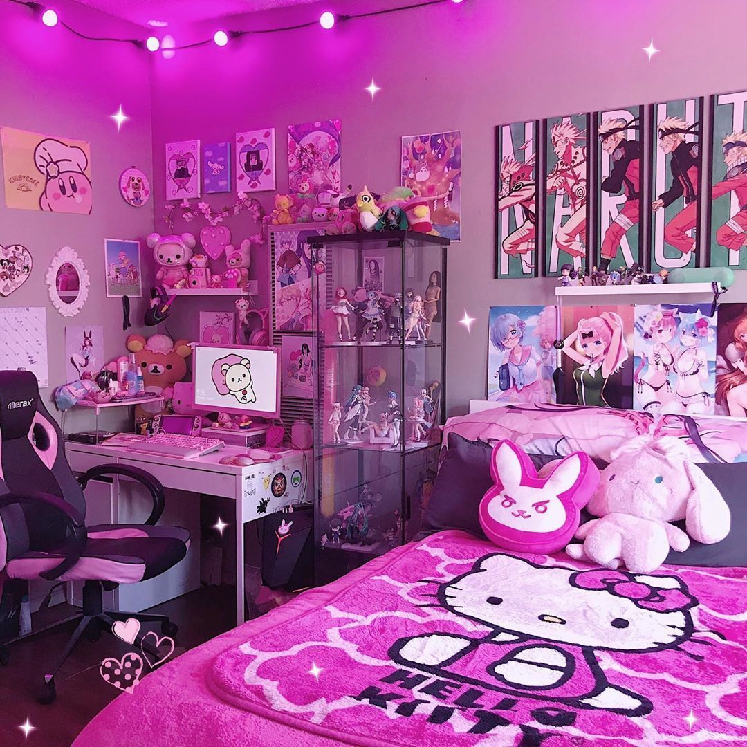 Amazing Pink Gamer Girl Room Aesthetic: 23+ Cute Ideas Of Gaming ...